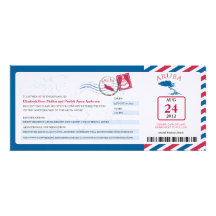 Invitation iWedding de carte d'embarquement de par