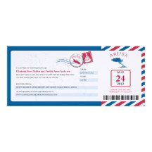 Invitation iWedding de carte d'embarquement de par