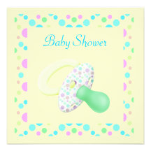 INVITATION JAUNE CITRON DE BABY SHOWER DU BÉBÉ SOO