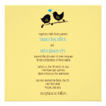 invitation jaune d'oiseaux