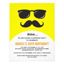 Invitation jaune incognito de fête