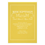 Invitation jaune moderne de réception