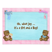 Invitation jumelle de baby shower