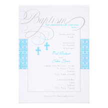 Invitation jumelle de baptême de garçons
