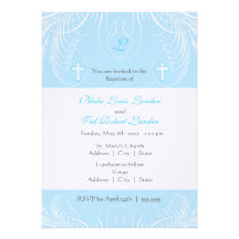 Invitation jumelle de baptême de garçons de monogr