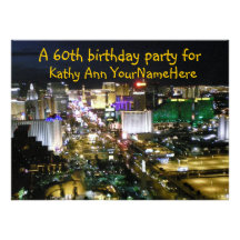 Invitation Las Vegas Nevada de fête d'anniversaire