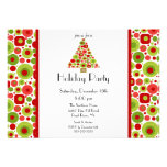 Invitation lumineuse de fête de vacances d'arbre d