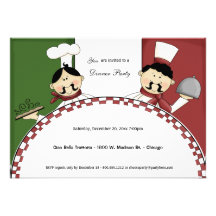Invitation lunatique de dîner de chef