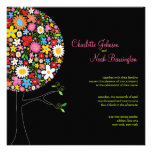 Invitation lunatique de mariage d'arbre de bruit d