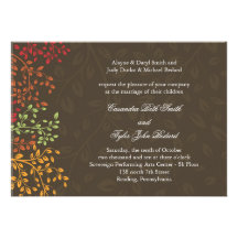 Invitation lunatique de mariage de automne
