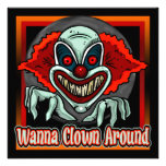 Invitation mauvaise de partie de Halloween de clow