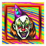 Invitation mauvaise de partie de Halloween de clow