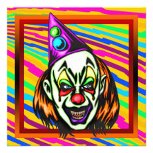 Invitation mauvaise de partie de Halloween de clow