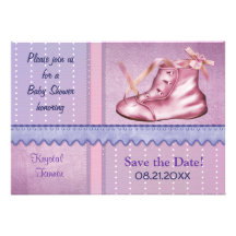 Invitation mauve de douche de rêves pour le bébé