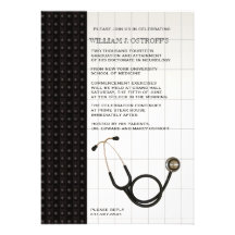 Invitation médicale d'obtention du diplôme de méde