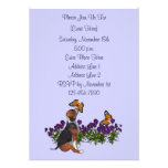 Invitation mignonne d'animal de papillons de chiot