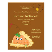 Invitation mignonne de baby shower d'automne d'aut