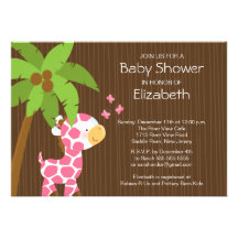 Invitation mignonne de baby shower de fille de gir