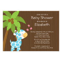 Invitation mignonne de baby shower de garçon de gi