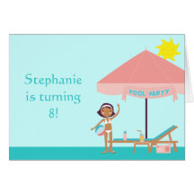 Invitation mignonne de carte d'anniversaire de fil