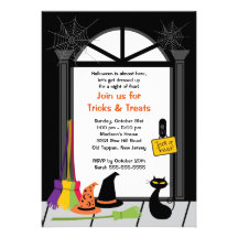 Invitation mignonne de partie de Halloween d'enfan