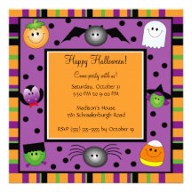 Invitation mignonne de partie de Halloween pour de