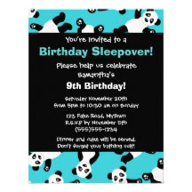 Invitation mignonne de partie de Sleepover d'anniv