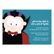 Invitation mignonne de partie d'enfants du vampire