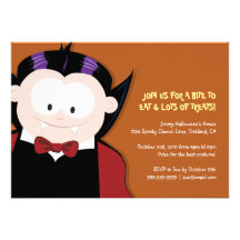 Invitation mignonne de partie d'enfants du vampire
