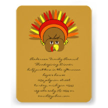 Invitation mignonne de thanksgiving