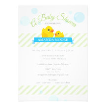 Invitation mignonne en caoutchouc de baby shower