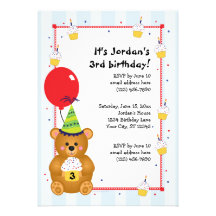 Invitation mignonne personnalisable d'anniversaire