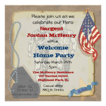 Invitation militaire de partie de héros à la maiso