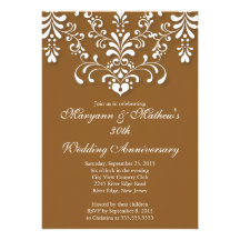 Invitation moderne d'anniversaire de mariage de Br
