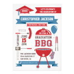 Invitation moderne de BBQ de gradation