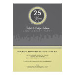 Invitation moderne de fête d'anniversaire (gris/ch