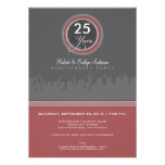 Invitation moderne de fête d'anniversaire (gris/ro