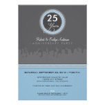 Invitation moderne de fête d'anniversaire (grise/b