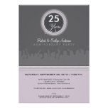 Invitation moderne de fête d'anniversaire (grise/l