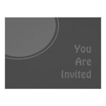 Invitation moderne foncé de partie de gris de char