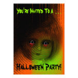 Invitation mortelle de partie de Halloween de poup