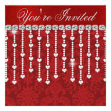 Invitation MULTI de BUT de COEURS de DIAMANT