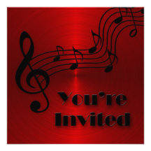 Invitation - musical - notes