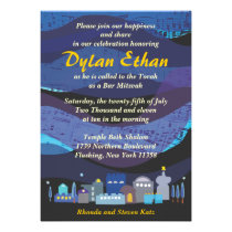 Invitation musicale de bat mitzvah de barre de cie invitations