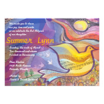 Invitation musicale de bat mitzvah de colombe de v invitations