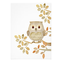 Invitation musicale de hibou d'arbre
