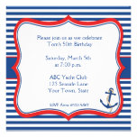 Invitation nautique de rayures