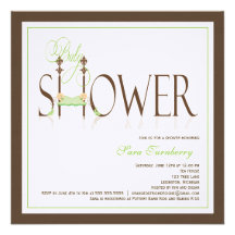Invitation neutre de baby shower - bébés jumeaux