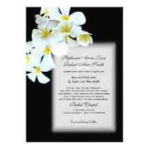 Invitation noir fait sur commande de mariage de fl