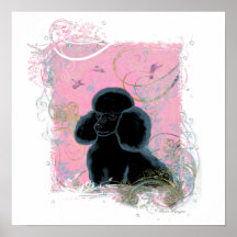 Invitation noire d'art de remous de colibris de ca posters